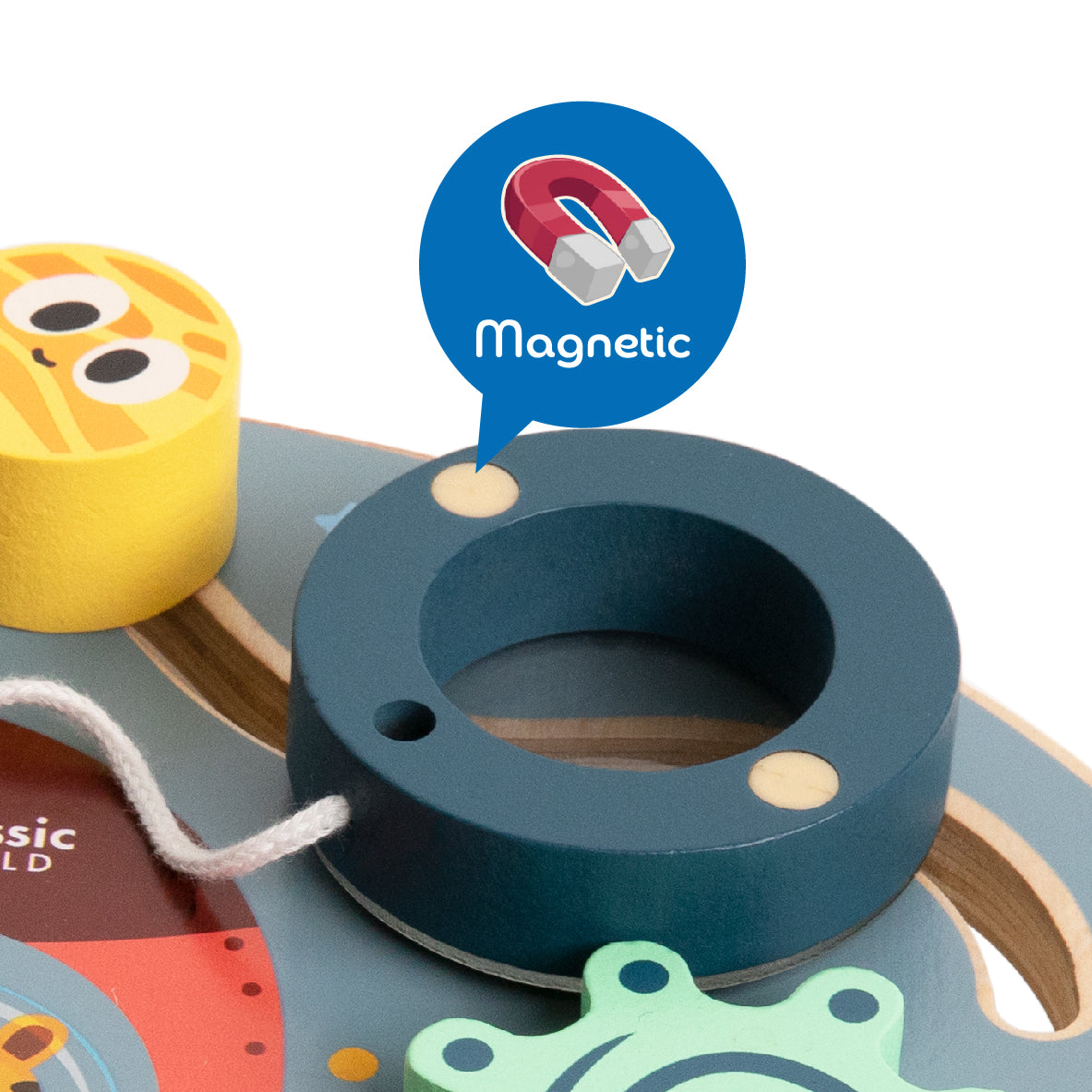 Wooden children's toy activity board Rocket 12+ months 