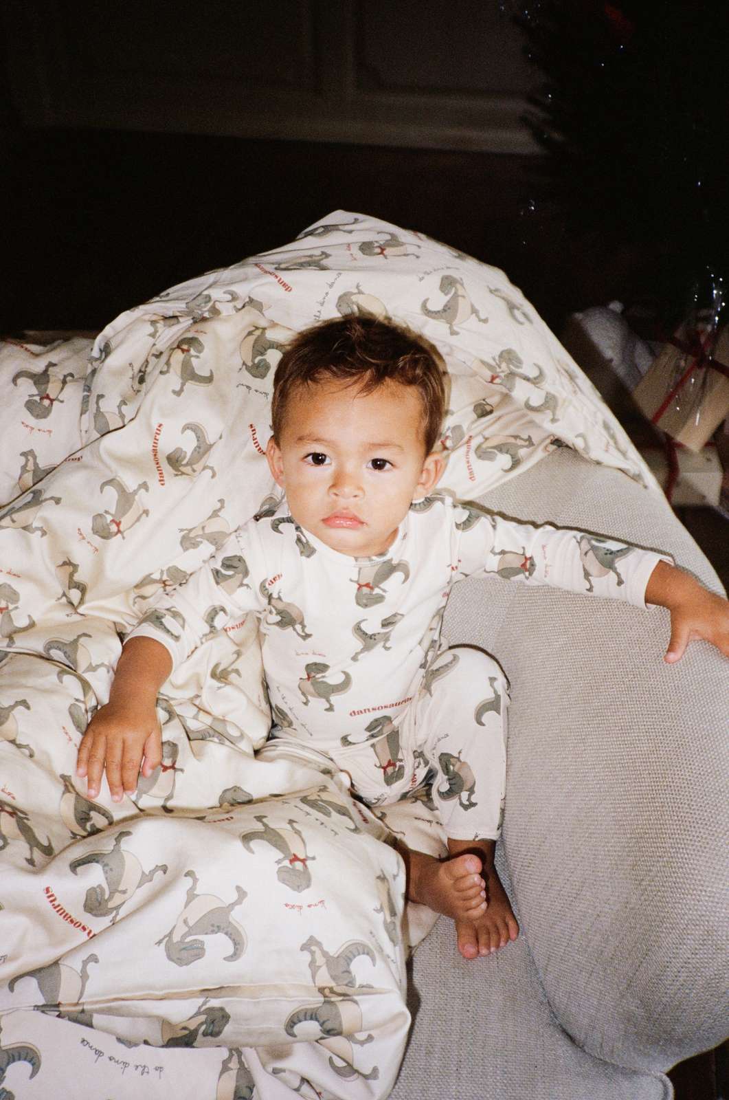 Junior bedding Tote Bag 140x100cm 100% organic cotton- Dansosaurus Konges Slojd