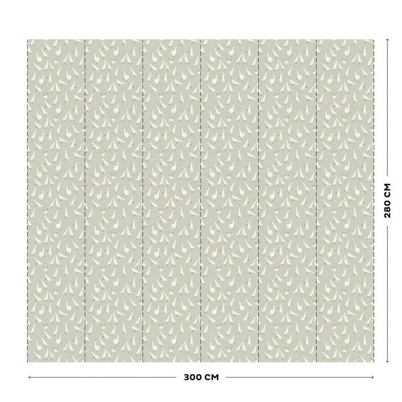 Ψηφιακή φωτο-ταπετσαρία τοίχου Goose 300X280cm για το παιδικό δωμάτιο Little Dutch