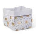 Childhome - Storage Basket - 32x32x29 Cm - Canvas Gold Dots