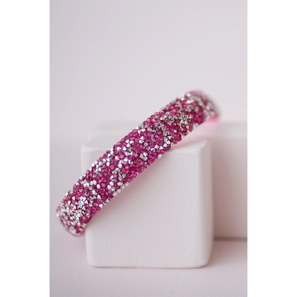 Παιδική Στέκα μαλλιών με Στράς ρόζ / Σομόν - Great Pretenders-3ετων+