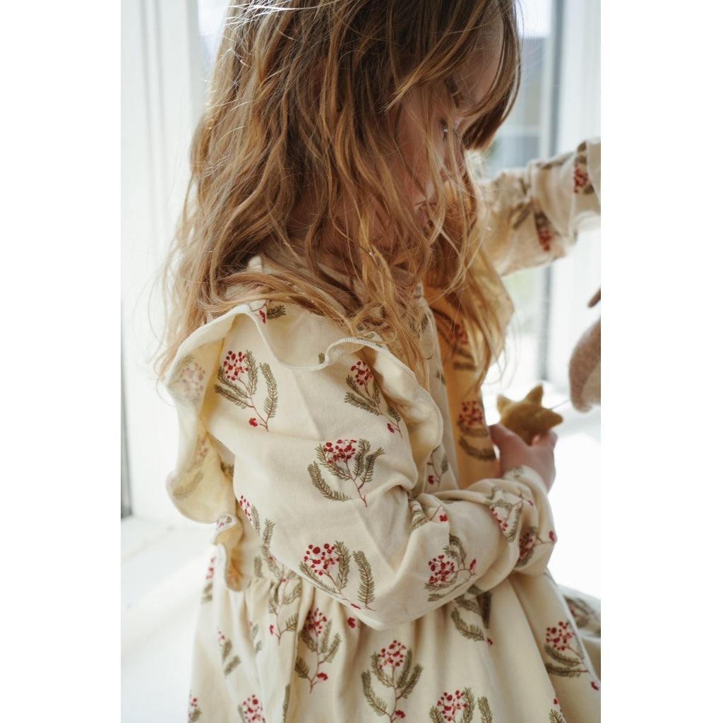 Konges Slojd Kid's Christmas Cotton Dress-Vintage Flower