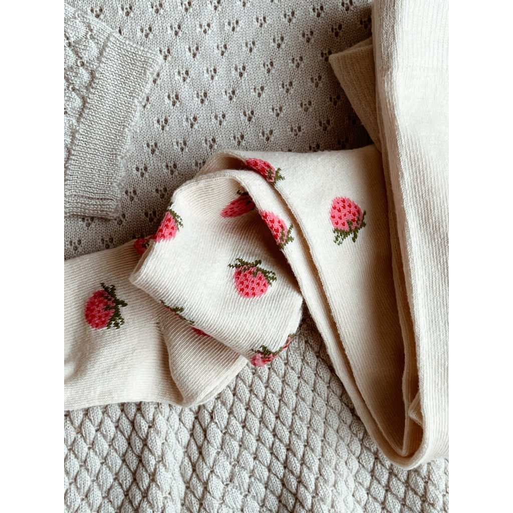 Children's jacquard tights (Set of 2) Strawberry size 80-134 Konges Slojd