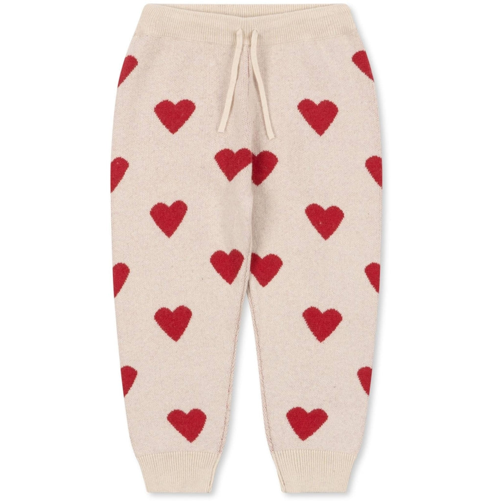 Buttercream Heart Konges Slojd children's wool jogger pants from 6M-10Y