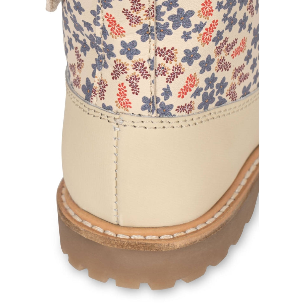 Παιδικές φλοραλ μπότες με γουνάκι Champ Blue 21-35 Konges Slojd