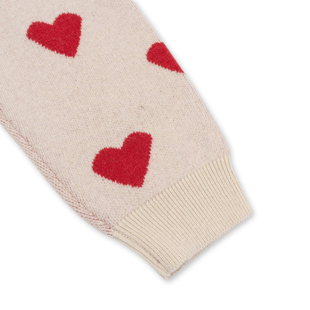 Buttercream Heart Konges Slojd children's wool jogger pants from 6M-10Y