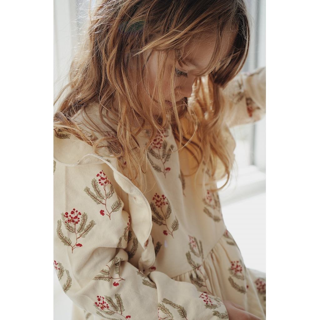 Παιδικό Μακρυμάνικο Βαμβακερό Φόρεμα 18 μηνών - 3 ετών Vintage Flower Konges Slojd