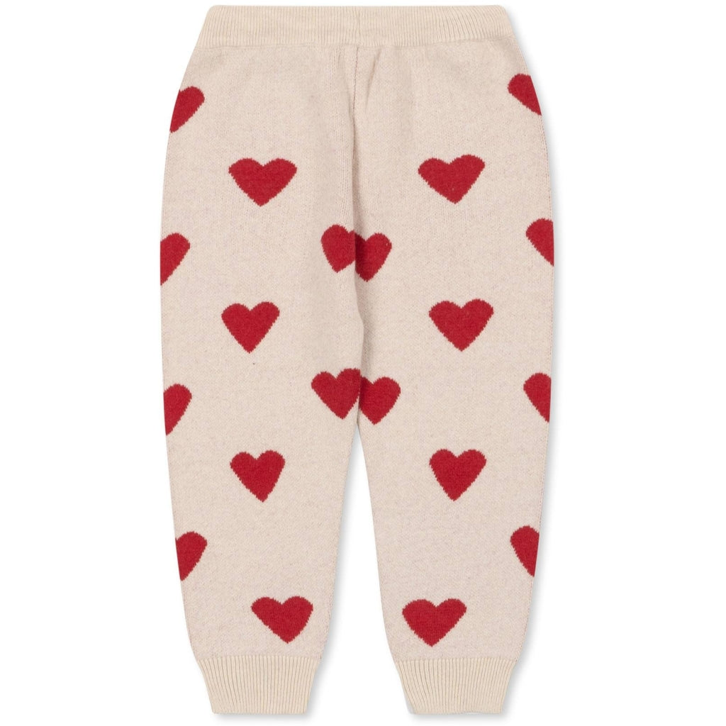 Buttercream Heart Konges Slojd children's wool jogger pants from 6M-10Y