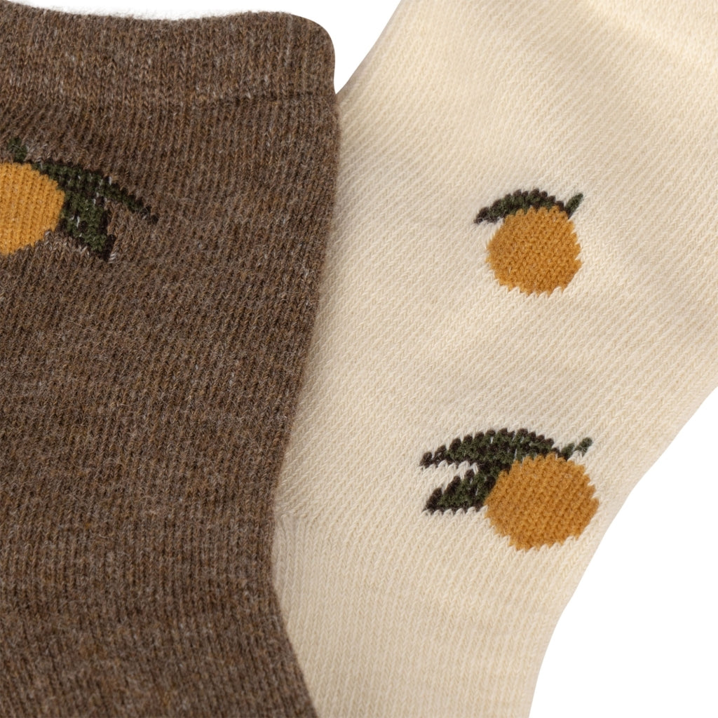 Παιδικά καλτσάκια ζακάρ οργανικό βαμβάκι 2 ζευγάρια no 29-32 Lemon Konges Slojd