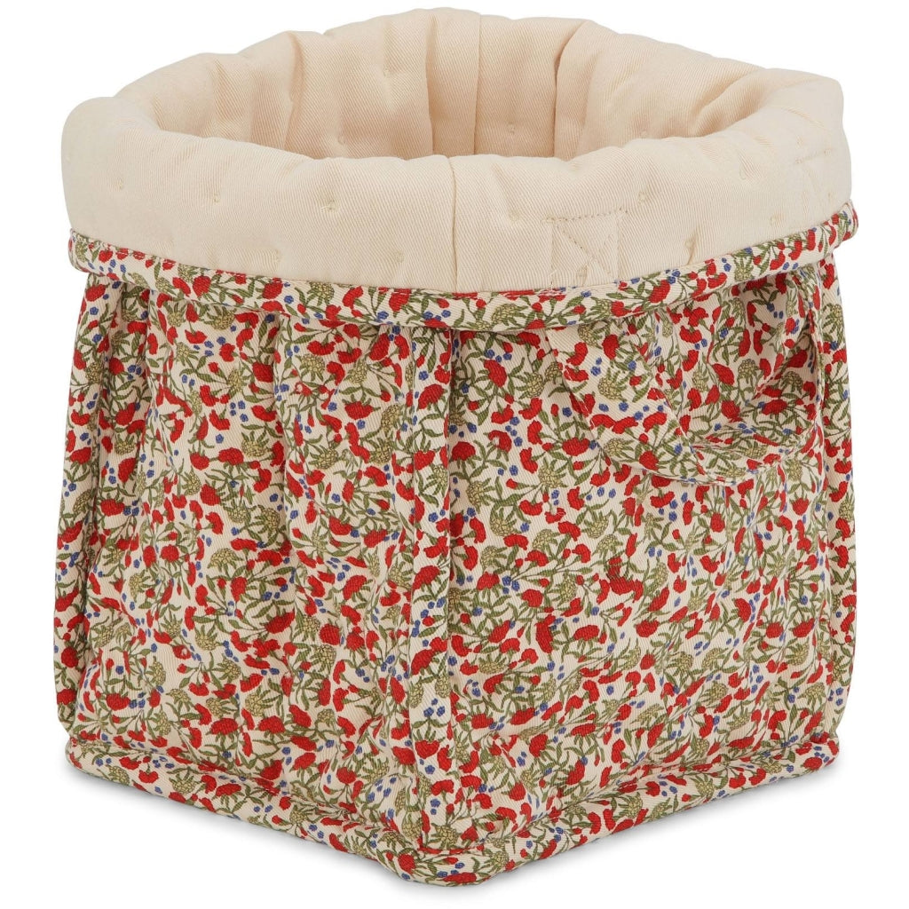 Υφασμάτινο καλάθι αλλαξιέρας από 100% οργανικό βαμβάκι 39x25.5cm Carnations - Konges Slojd