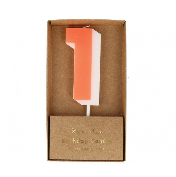 Παιδικό Κερί γενεθίων 3D Νο 0 έως 5 σε διαφορετικές αποχρώσεις - Meri Meri