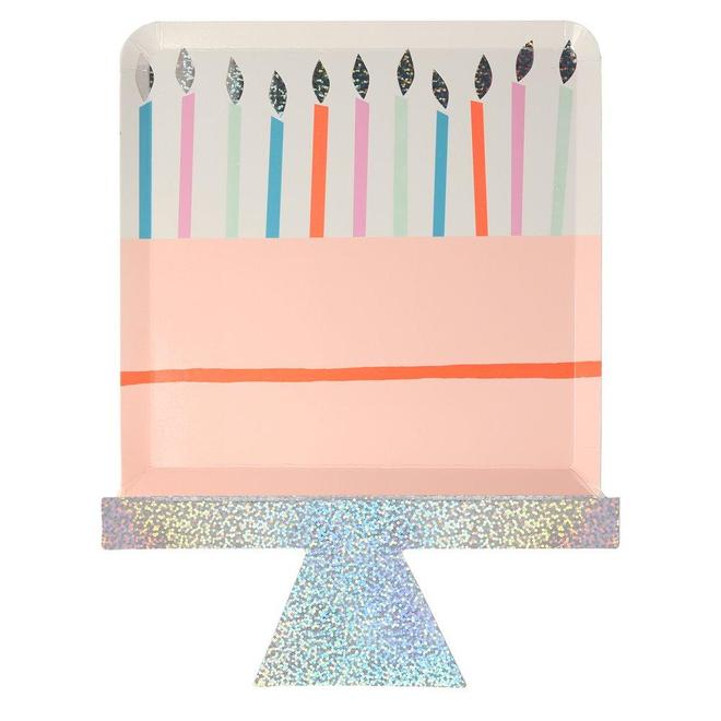 Meri Meri Birthday Cake Plates (x 8)