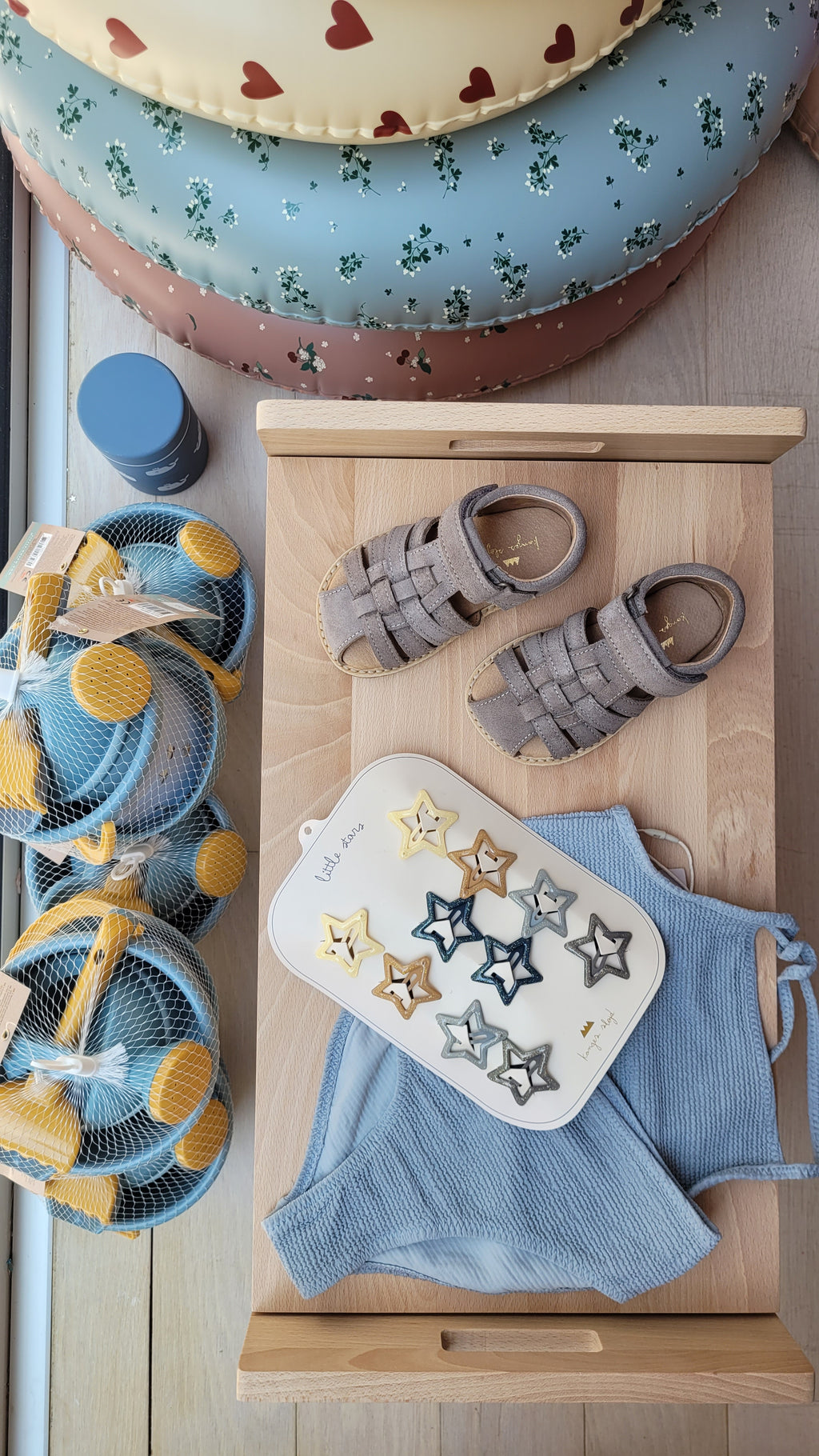 Kid's suede strap sandal Dove no 22-30 Konges Slojd