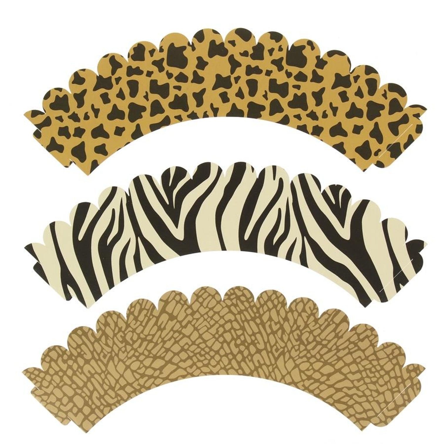 Cupcake set with Savannah theme 6pcs