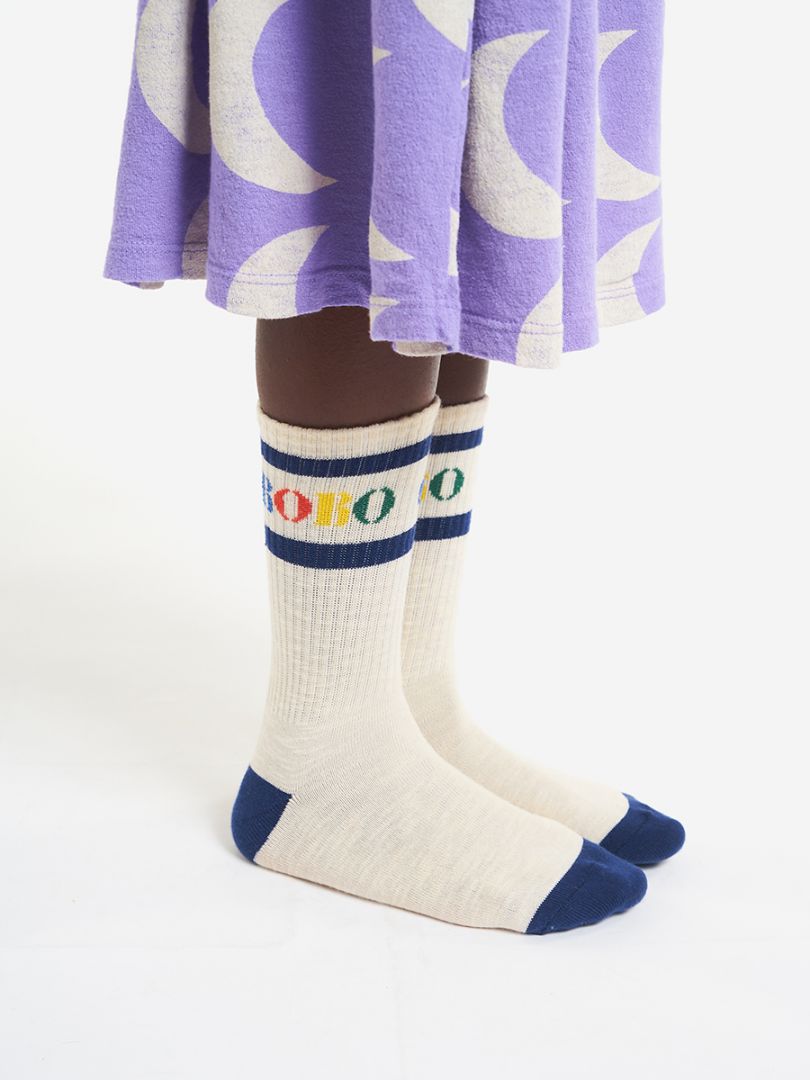 Bobo Choses white long socks for children size 23 to 37