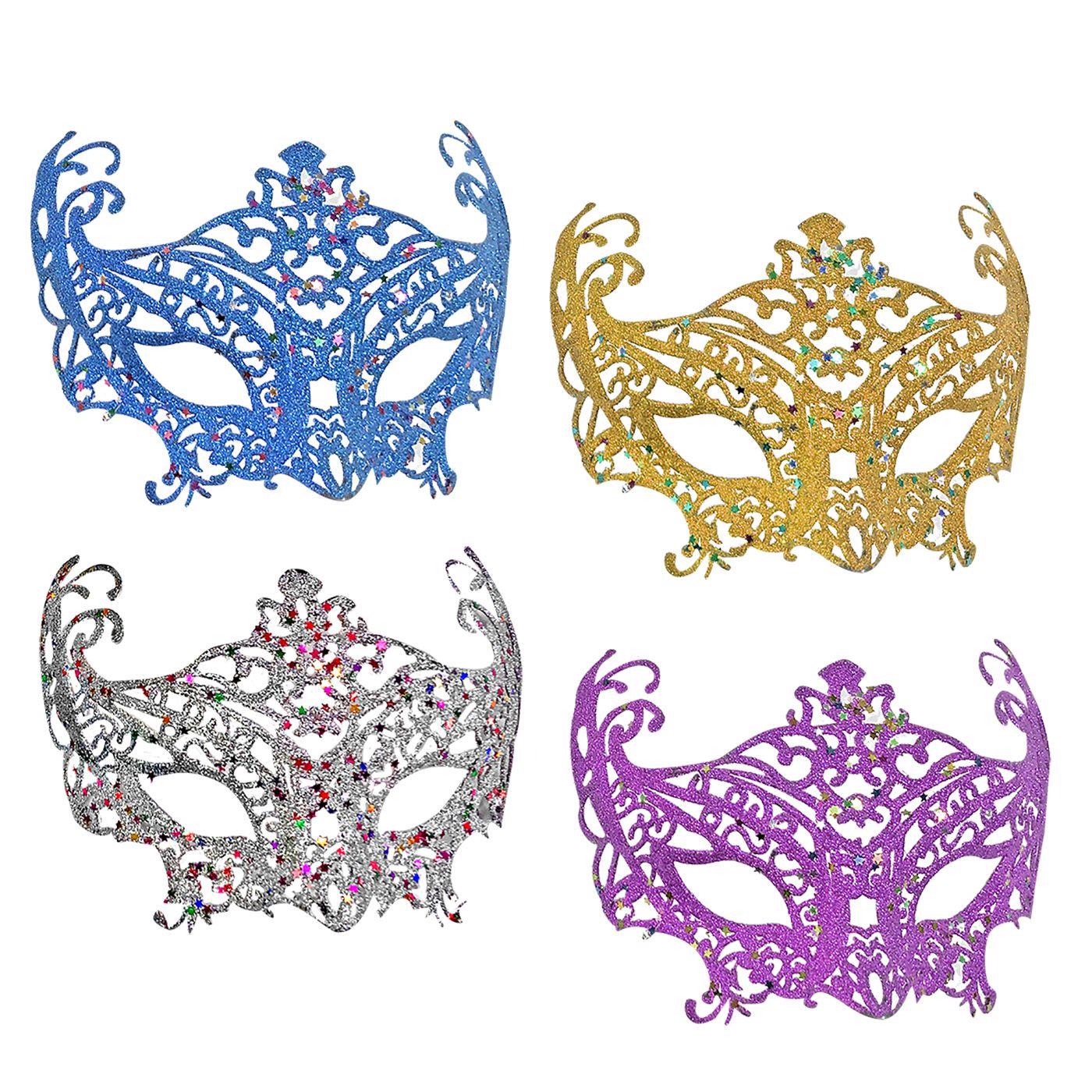 Carnavalista Venetian Lace Mask with glitter detailing 19x14 cm