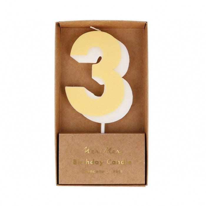 Number Candle 0 3D Meri Meri