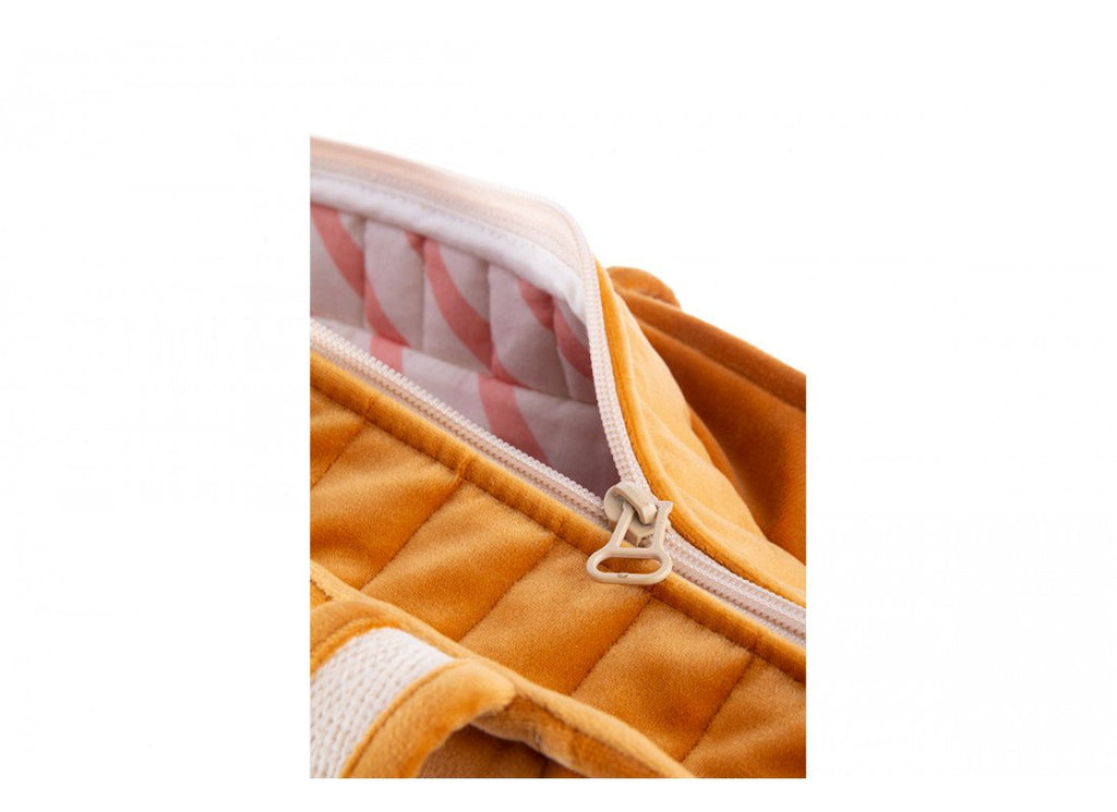 Savanna velvet bag-Farniente Yellow Velvet 50x34x18cm Nobodinoz