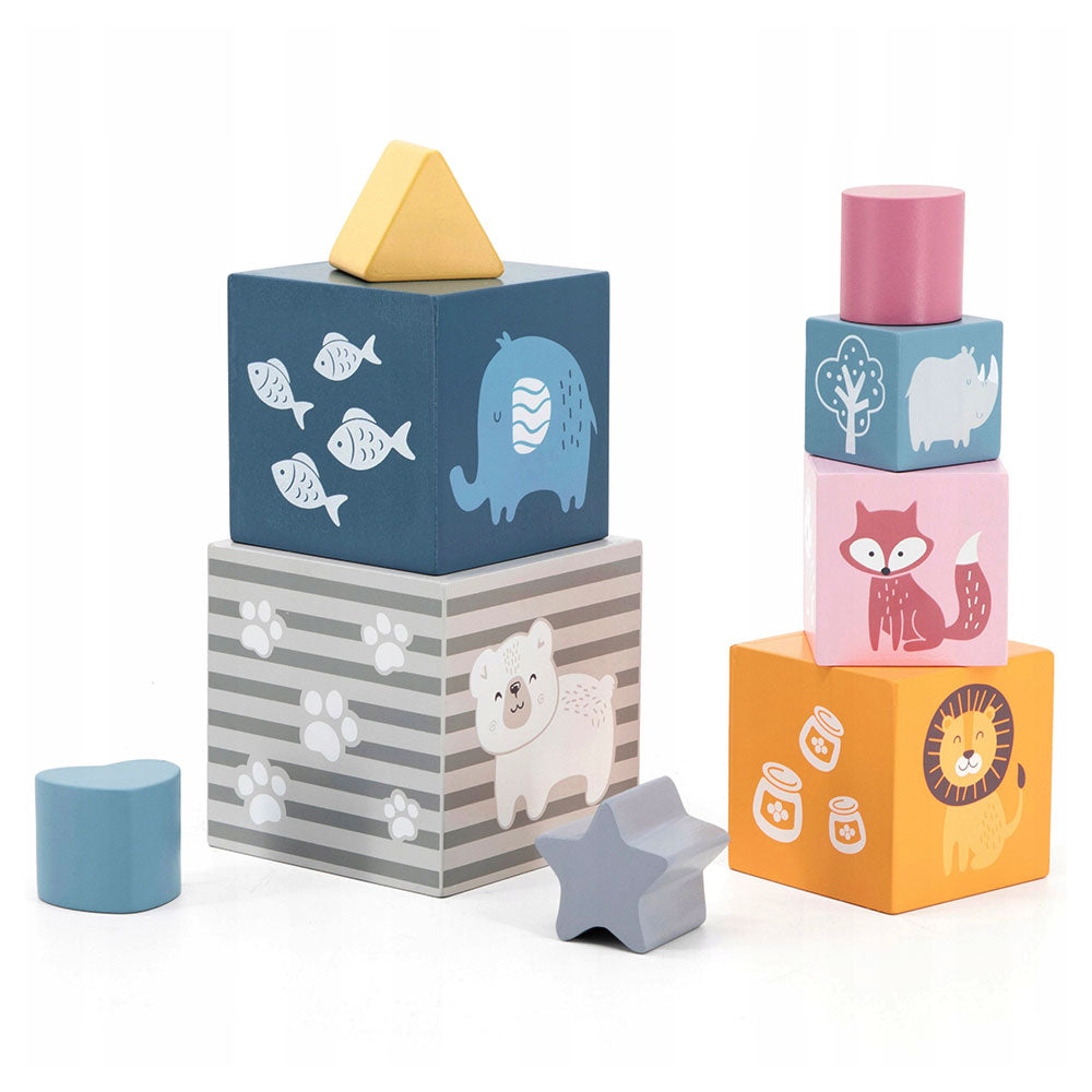 Viga. Wooden Boxing Cubes and Shapes