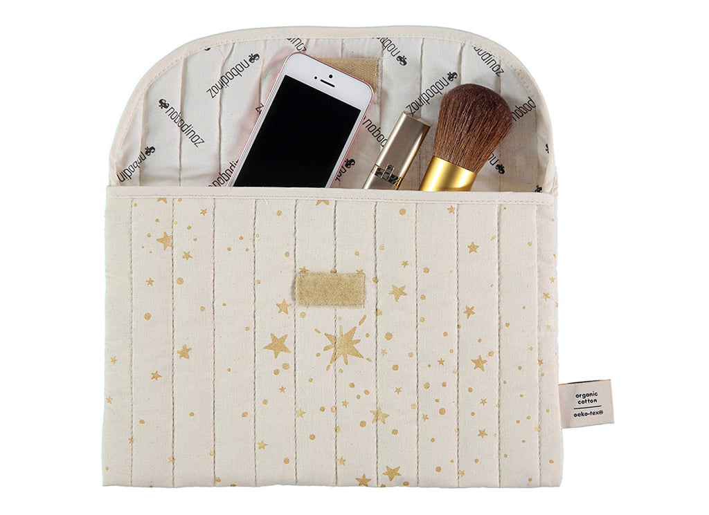 Γυναικείο τσαντάκι με υδατοαπωθητική επένδυση 19x27cm Bagatelle Gold stella-Natural New Elements Nobodinoz