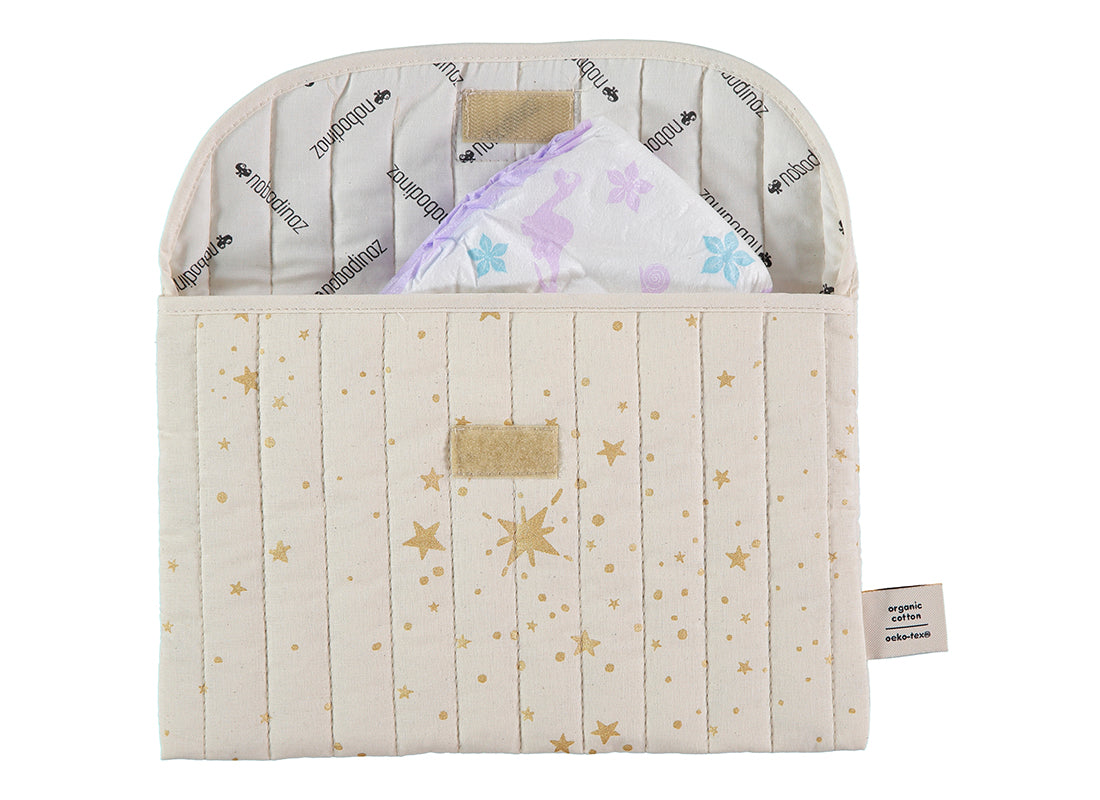 Γυναικείο τσαντάκι με υδατοαπωθητική επένδυση 19x27cm Bagatelle Gold stella-Natural New Elements Nobodinoz