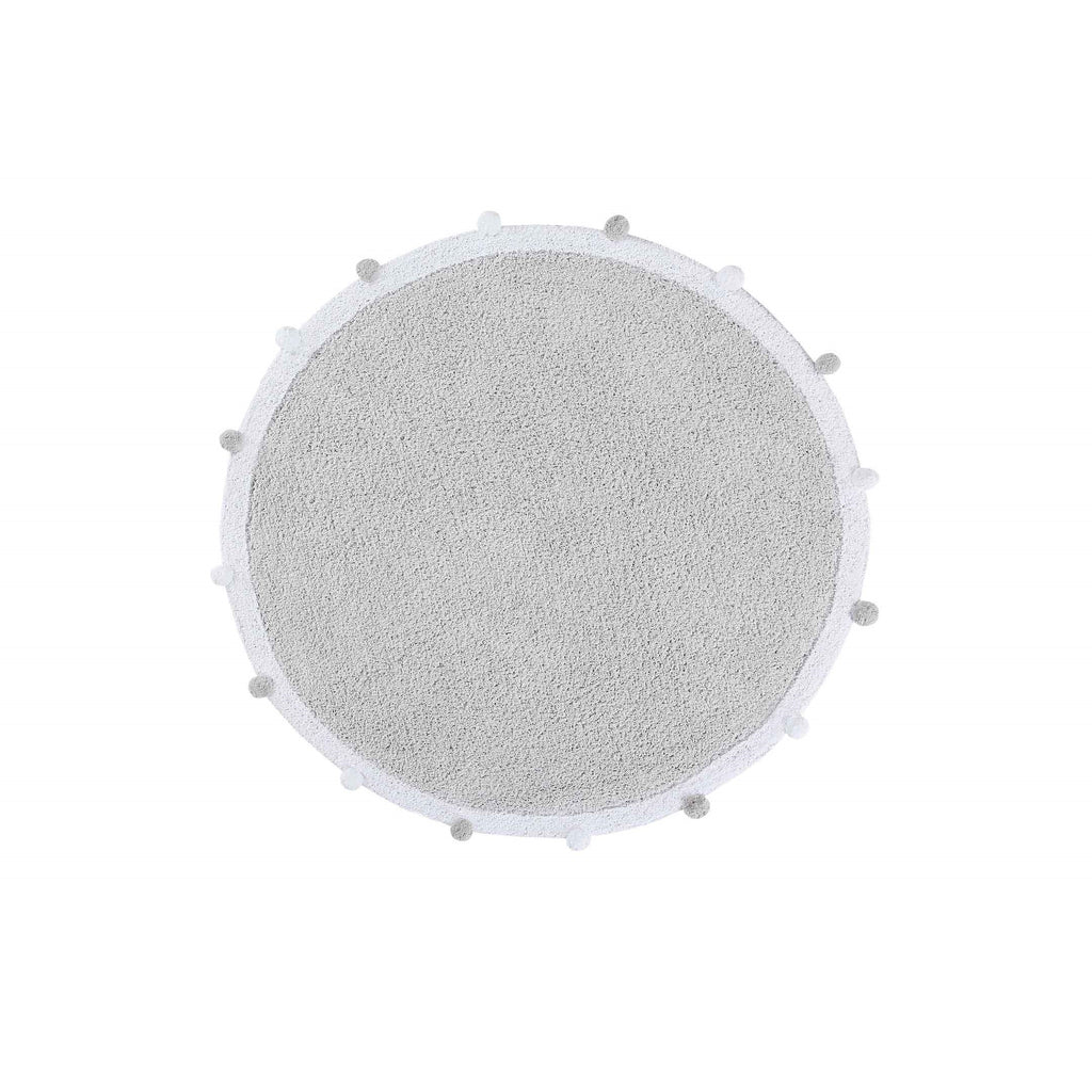 Χαλί δωματίου Bubbly στρόγγυλο 1,20m απαλό γκρι Lorena Canals.