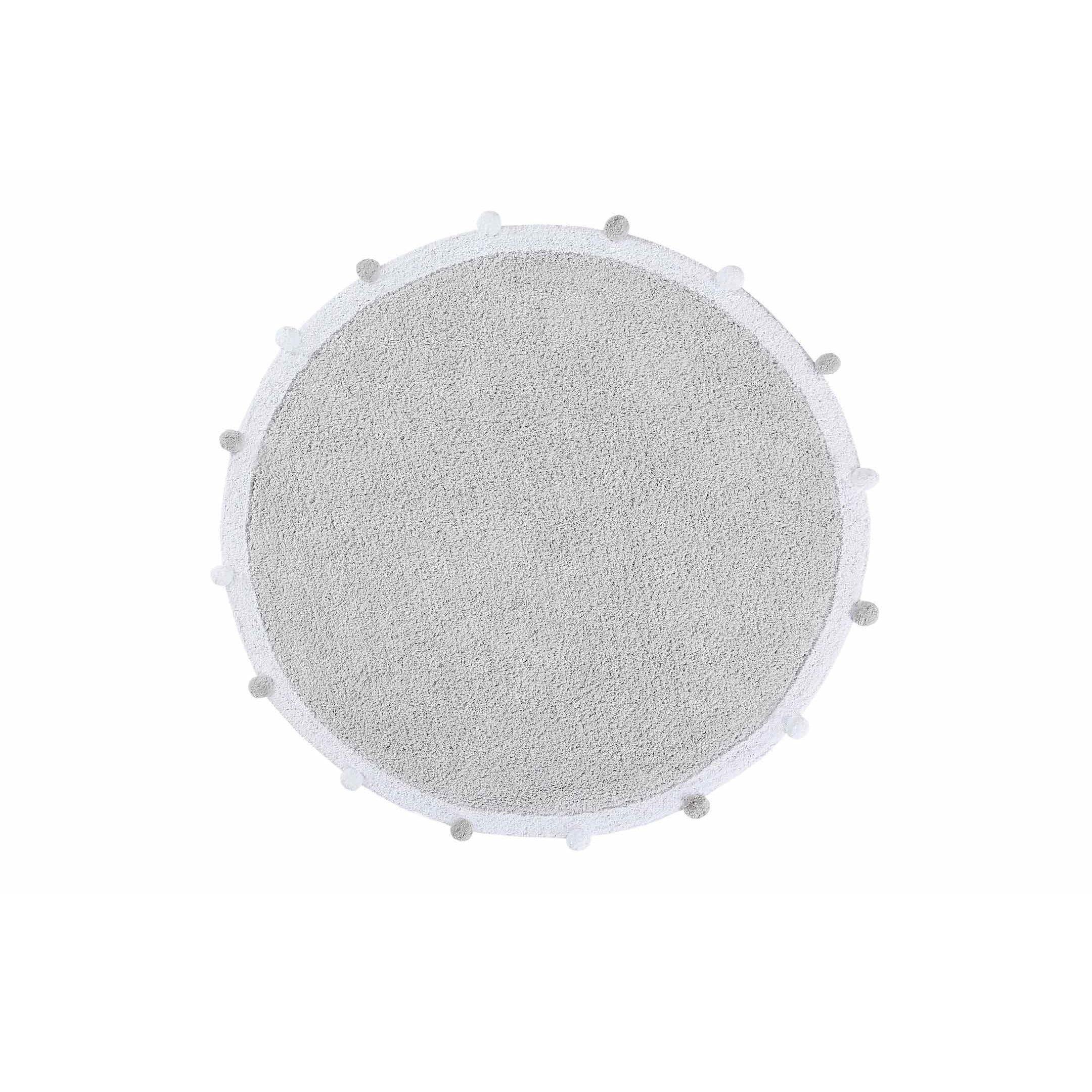 Χαλί δωματίου Bubbly στρόγγυλο 1,20m απαλό γκρι Lorena Canals.