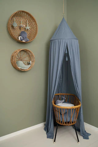 Bed Canopy Pure Blue 240x54cm Little Dutch