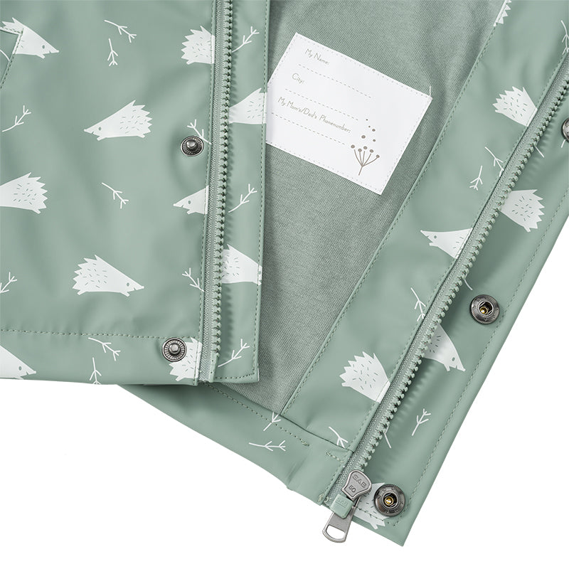 Fresk. Rain Jacket - Hedgehog 3-6 Years