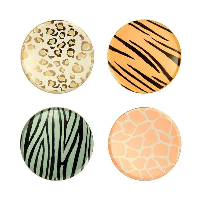 Safari Animal Print Side Plates (x8)