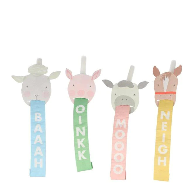 Meri Meri On The Farm Party Blowers 4pcs