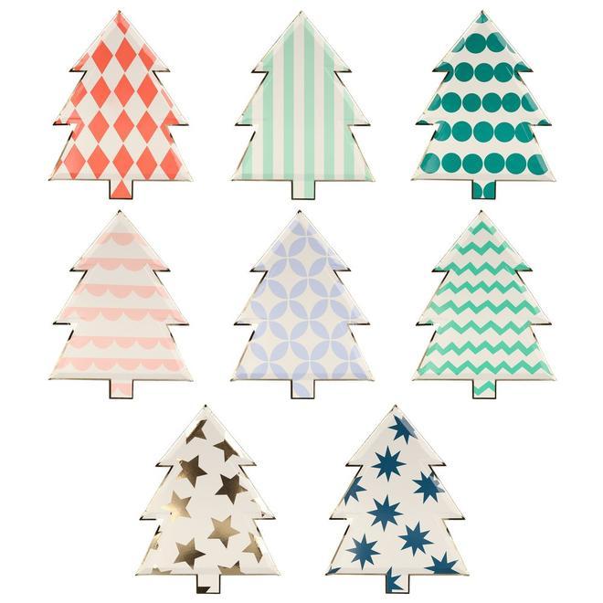 Meri Meri Christmas Tree Plate (x8)