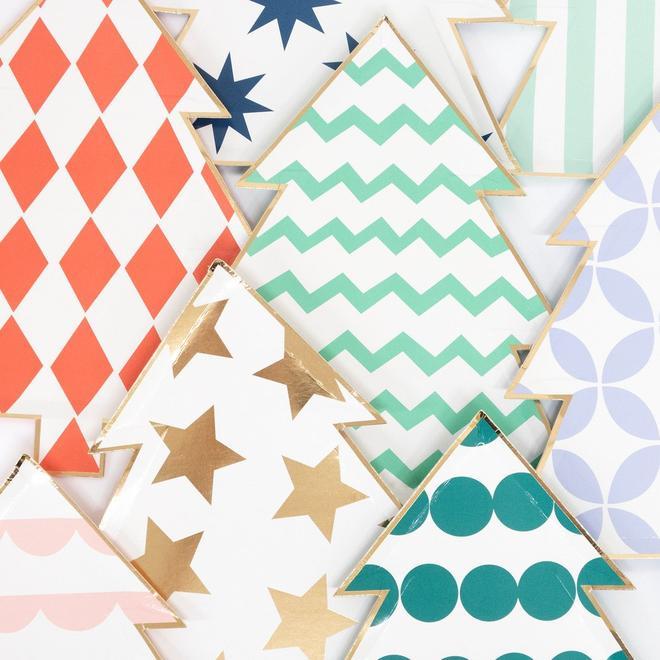 Meri Meri Christmas Tree Plate (x8)