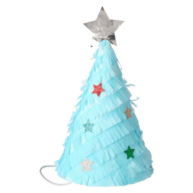 Meri Meri Fringed Christmas Tree Party Hats (x 6)
