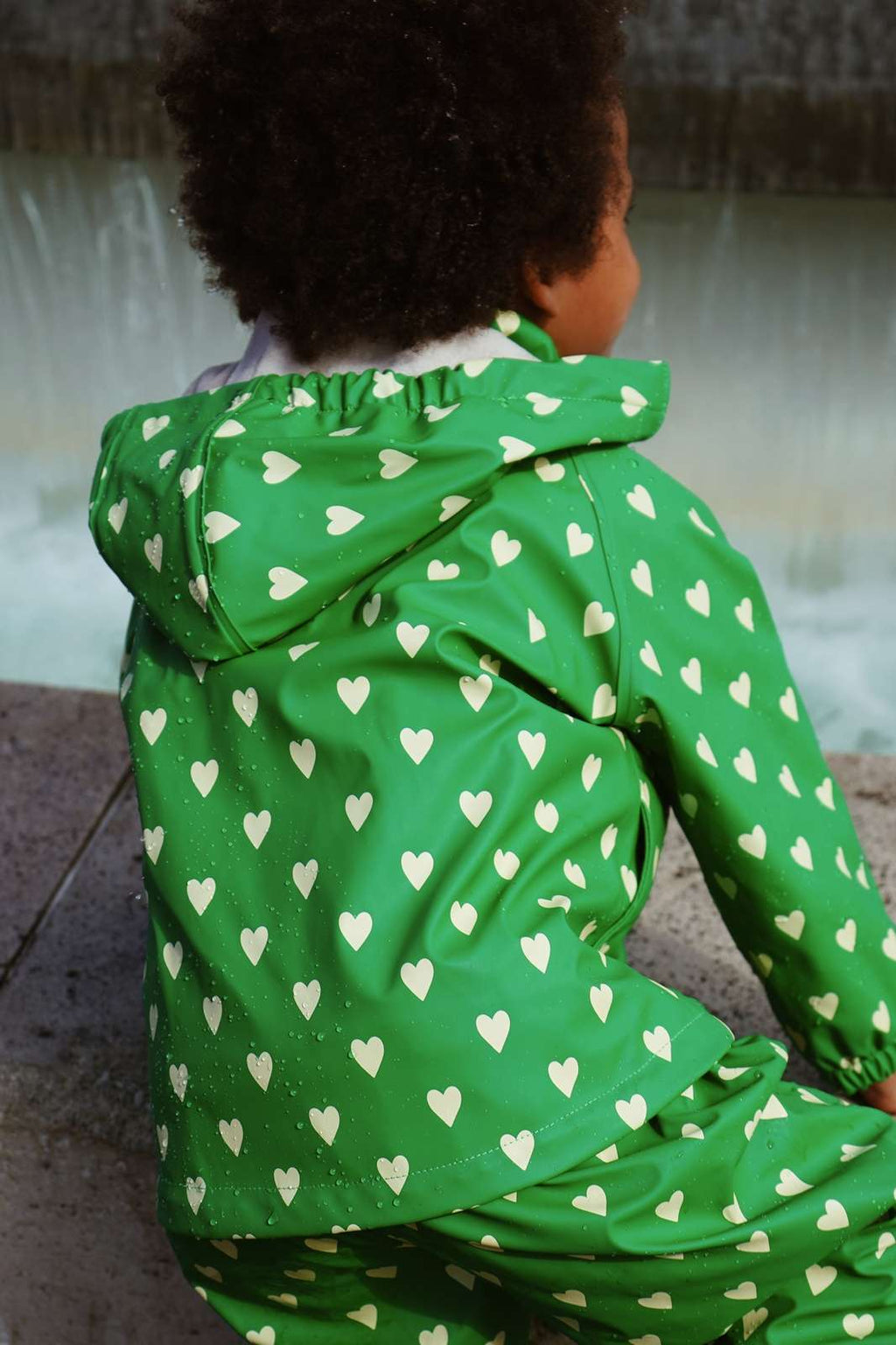  Rainy palme rainwear set Aisuru Green 9m-10y Konges Slojd
