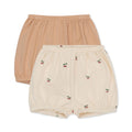 Παιδικά βαμβακερά σορτσάκια 2τμχ Cherry/Toasted Almond 3M-3Y Konges Slojd