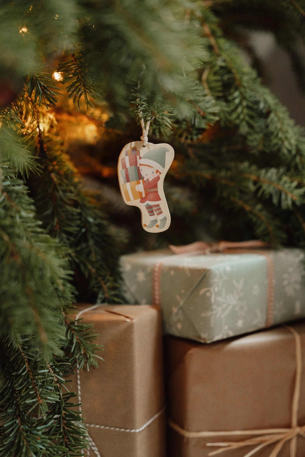 Set of 12 wooden Christmas ornaments 3+ years Little Dutch 