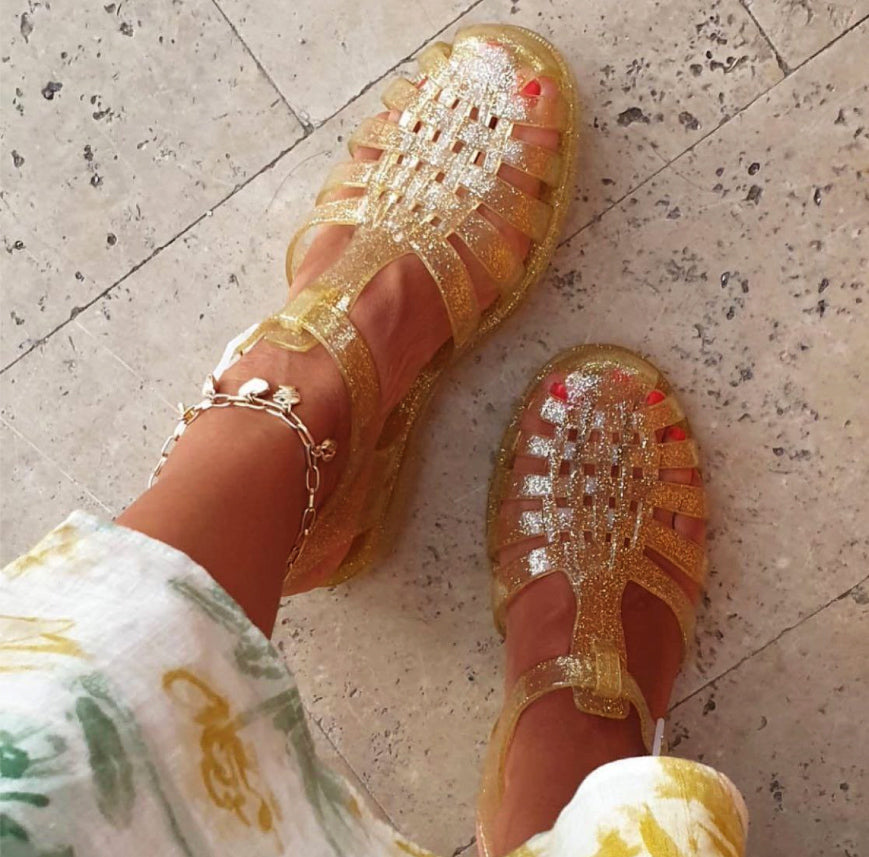 Παπούτσια θαλάσσης Sun -Gold paillete 31-33 νούμερο Meduse