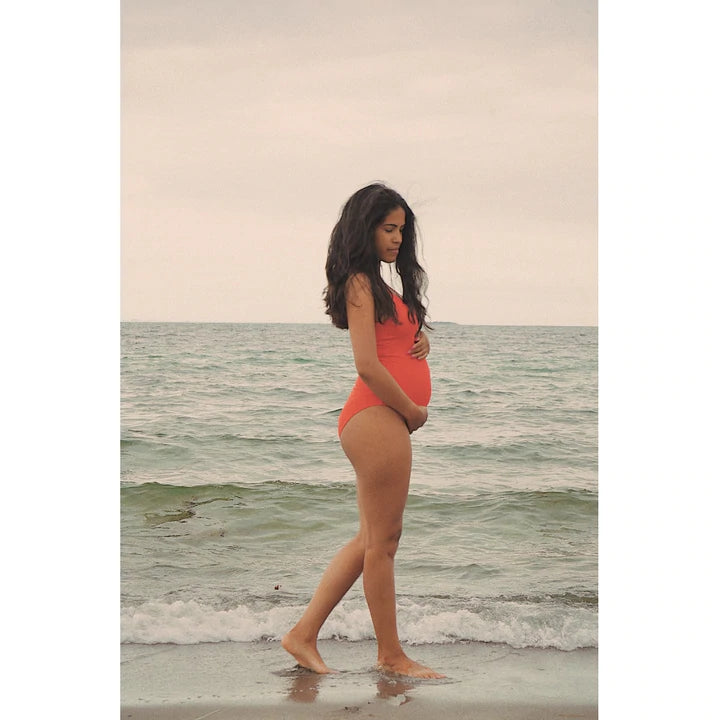 Women's One Piece Swimsuit Fiery Red- XS-L Konges Slojd