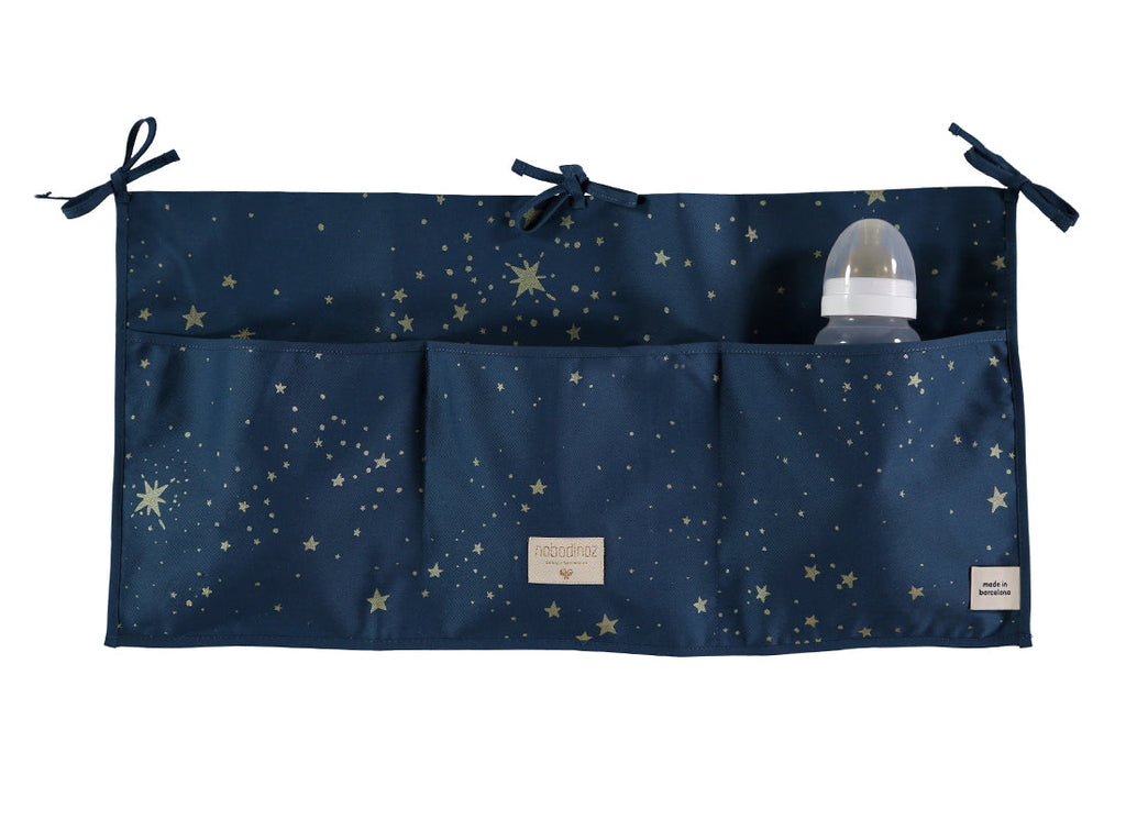 Merlin crib organizer gold stella-night blue  30x60cm New Elements Nobodinoz