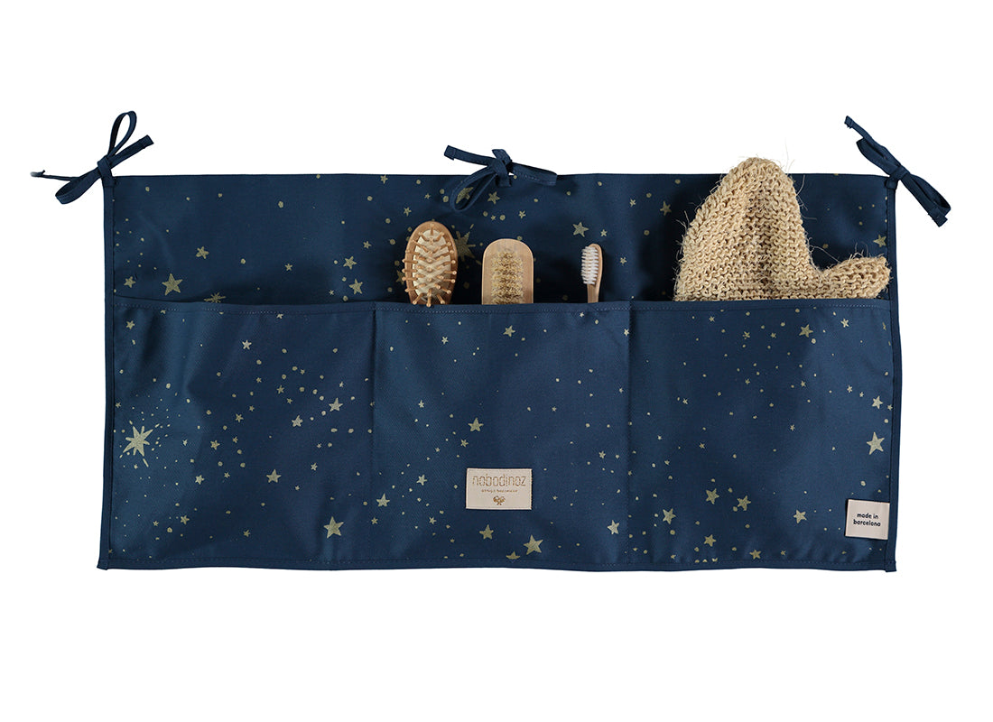 Merlin crib organizer gold stella-night blue  30x60cm New Elements Nobodinoz