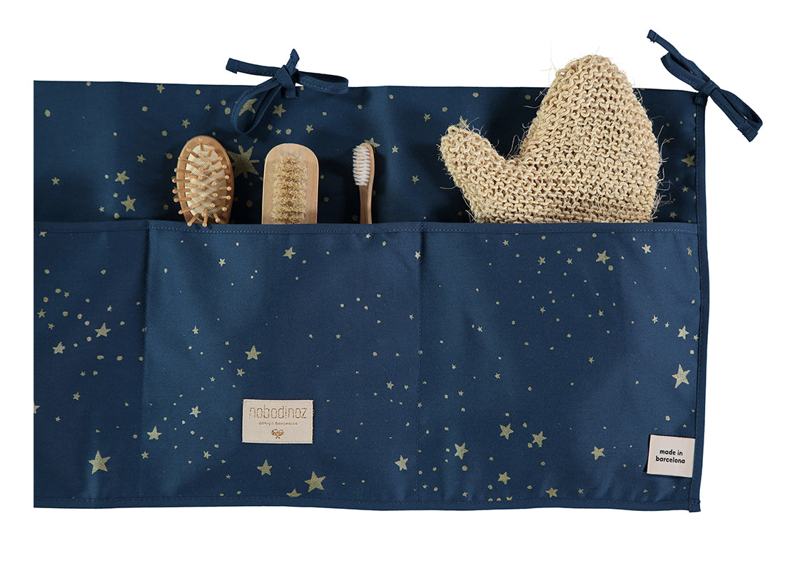 Merlin crib organizer gold stella-night blue  30x60cm New Elements Nobodinoz