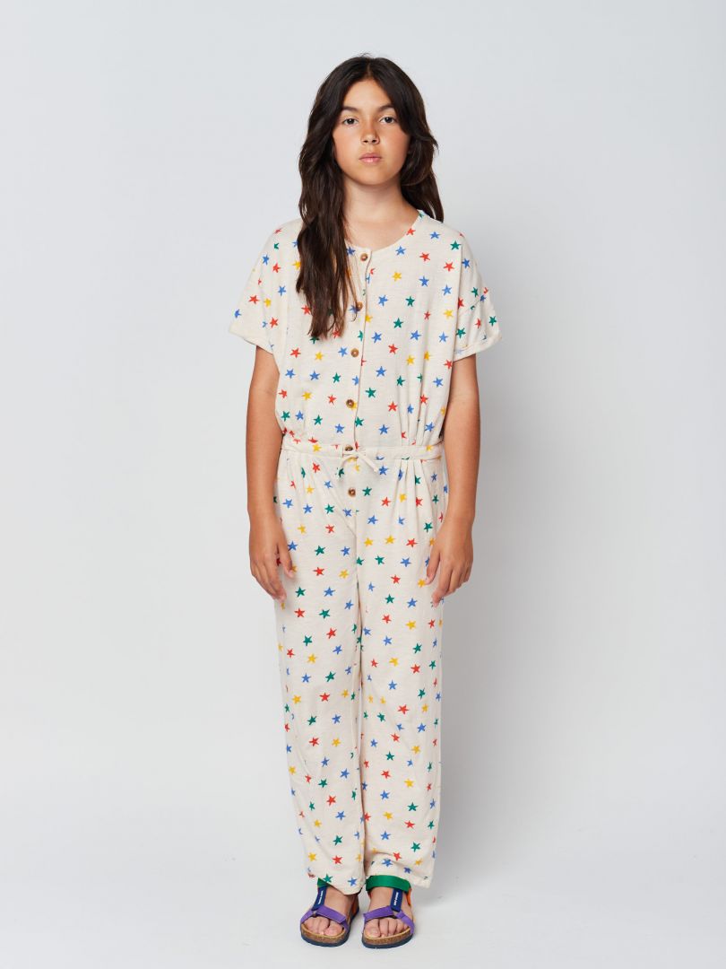 Παιδική ολόσωμη φόρμα με αστέρια από 100% οργανικό βαμβάκι - 4 έως 5 χρονών - Bobo Choses