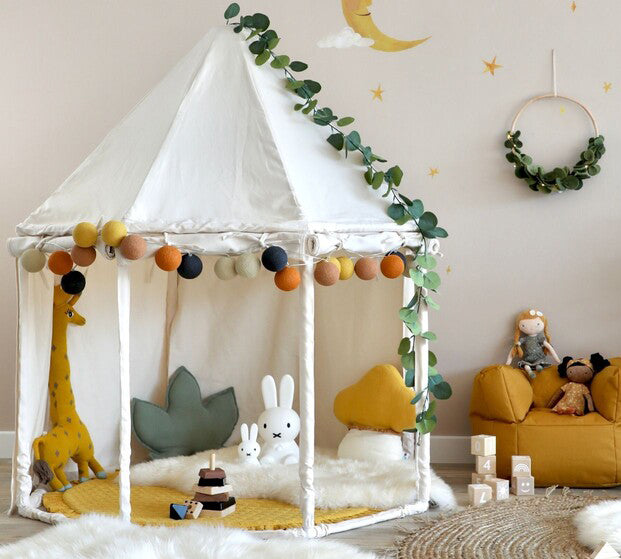 Wooden children's Montessori polygonal tent 122x142cm 3Y+ Kids Concept