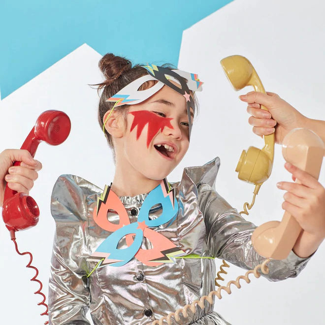 Σετ 8 μάσκες μεταμφίεσης Superhero Masks - Meri Meri