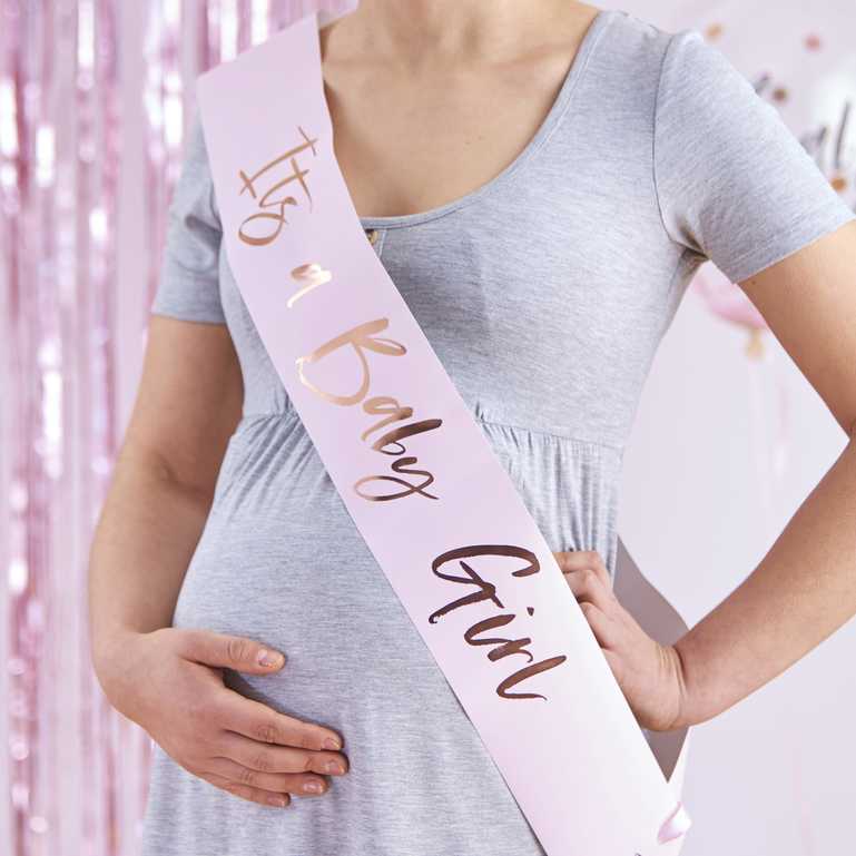 Rose gold foiled "Mummy to be" sash 75x10cm TW-824 Gingerray