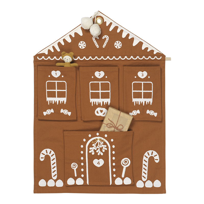 Wall Advent Calendar - Gingerbread House - Cinnamon