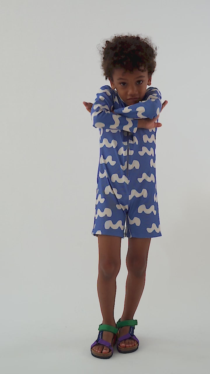 Waves all over swim playsuit - Bobo Choses 3-24 months