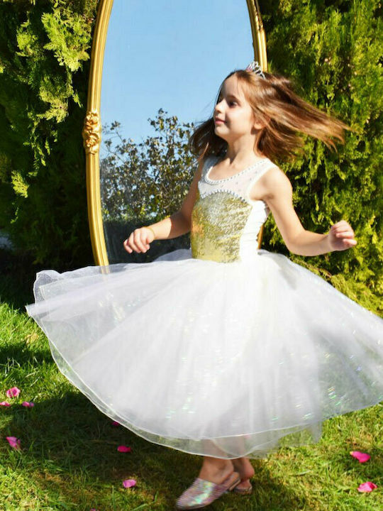 Little Gems Children's Gold Princess Costume 3-10 years