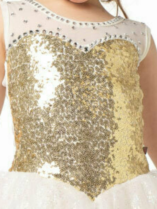 Little Gems Children's Gold Princess Costume 3-10 years